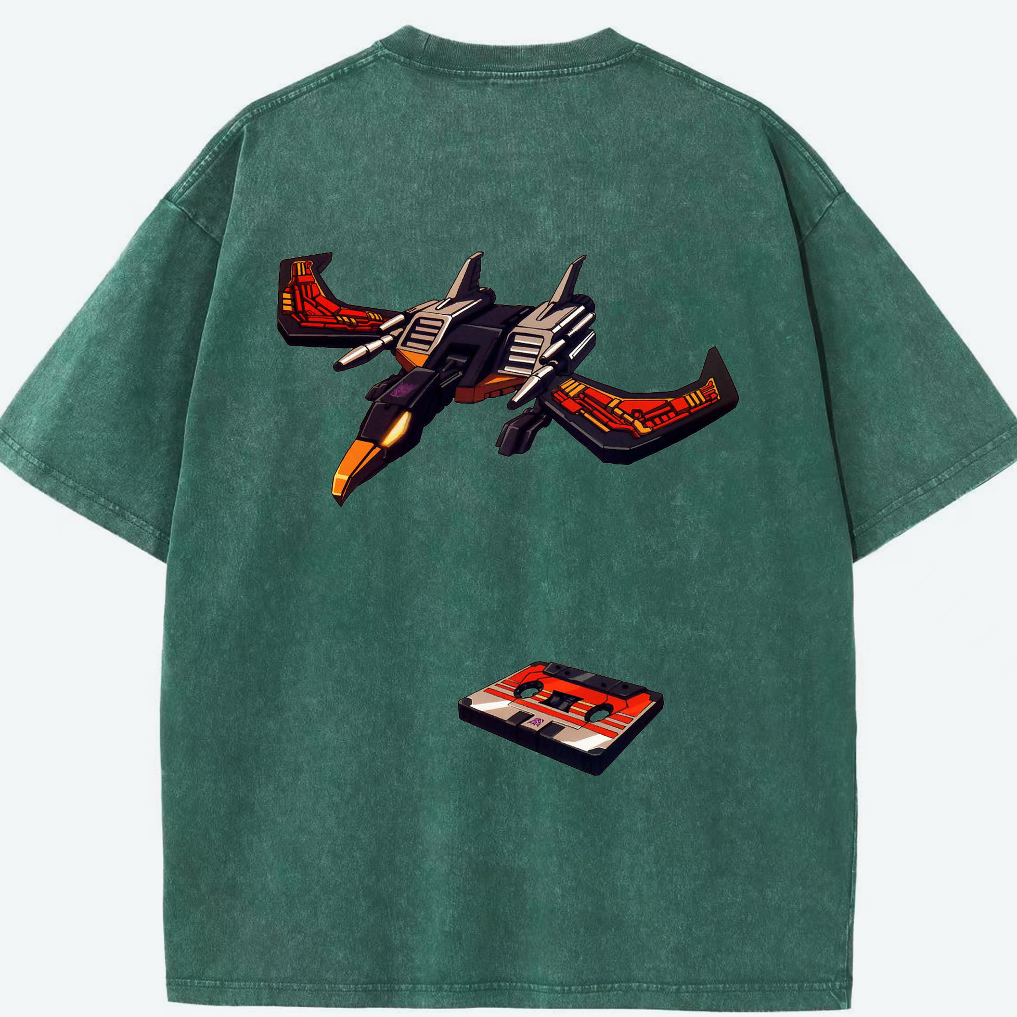 （画像用）  綿100% ヴィンテージ風 半袖Tシャツ（背面プリント）